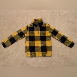 Small Women’s Sherpa Pullover, Quarter Zip, Long Sleeve, Soft Fleece Coat